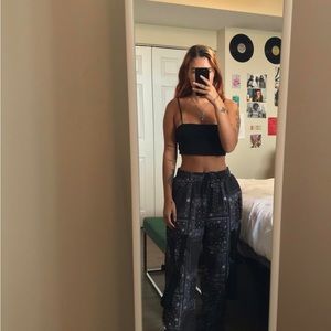 Black bandana pants